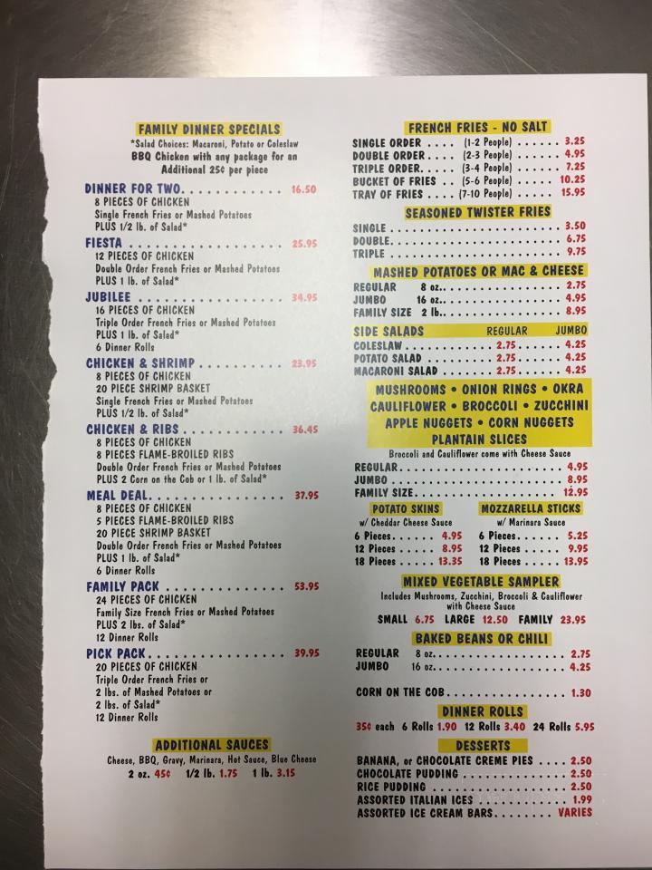 Chicken Holiday - Bridgewater, NJ menu_pic
