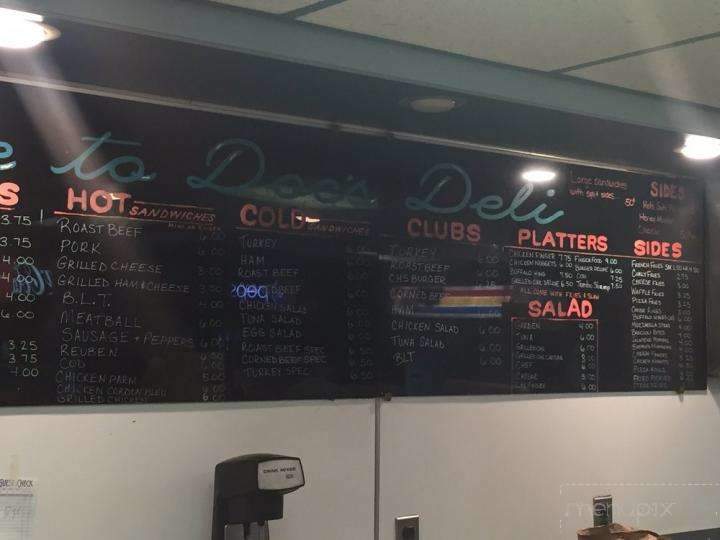 Doc's Deli - Lansdowne, PA menu_pic