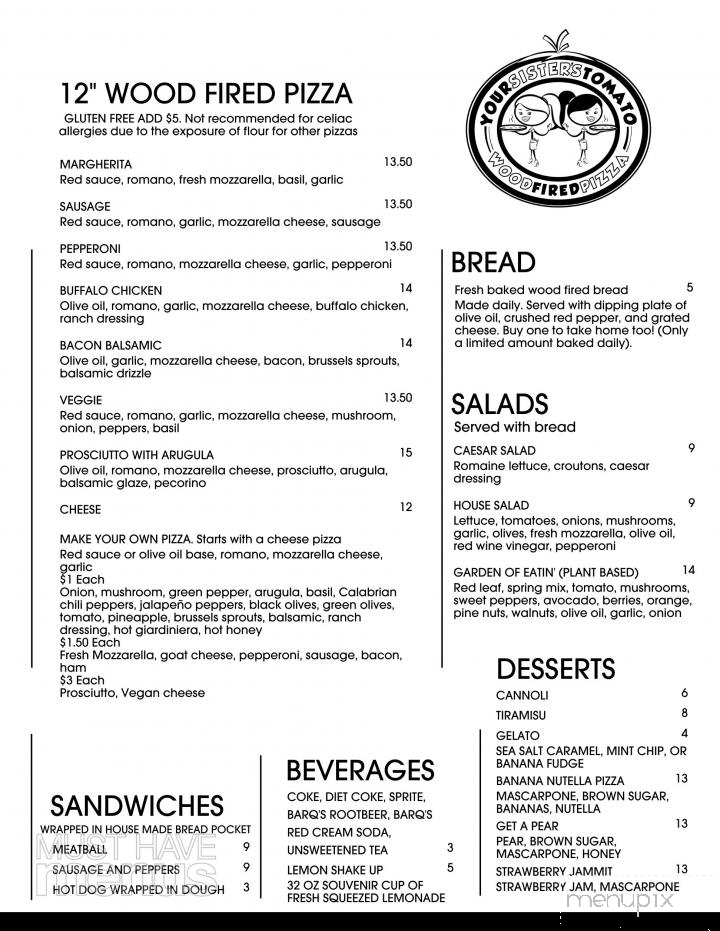 Your Sister's Tomato - Woodstock, IL menu_pic