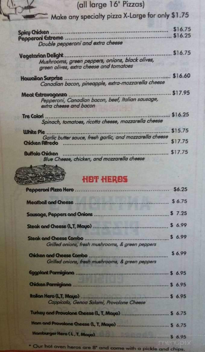 Anthony's Pizzeria - Simpsonville, SC menu_pic