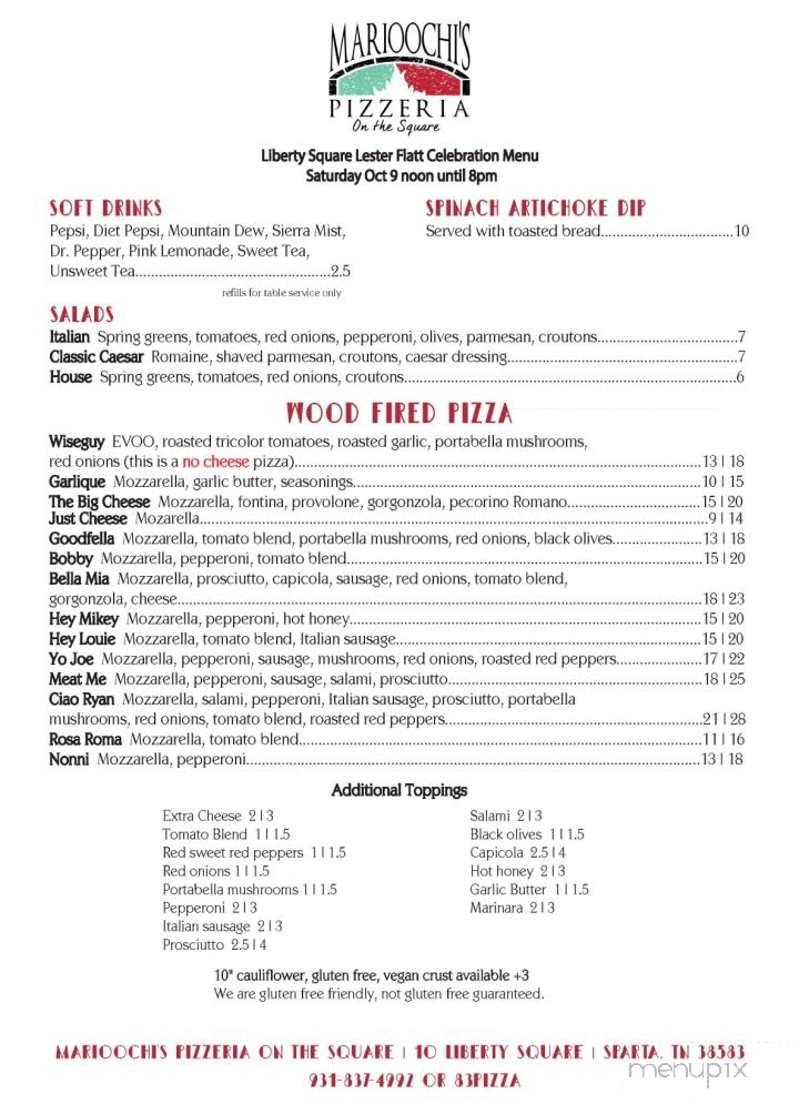 Marioochi's Pizzeria - Sparta, TN
