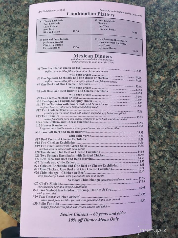 Los Arcos - Anchorage, AK menu_pic