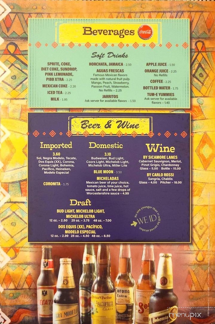 El Portal - Morganton, NC menu_pic