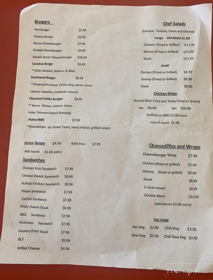 CJ's Fish and Grill - Blakely, GA menu_pic