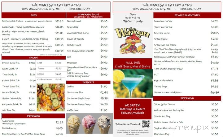 Wanigan Eatery - Bay City, MI menu_pic