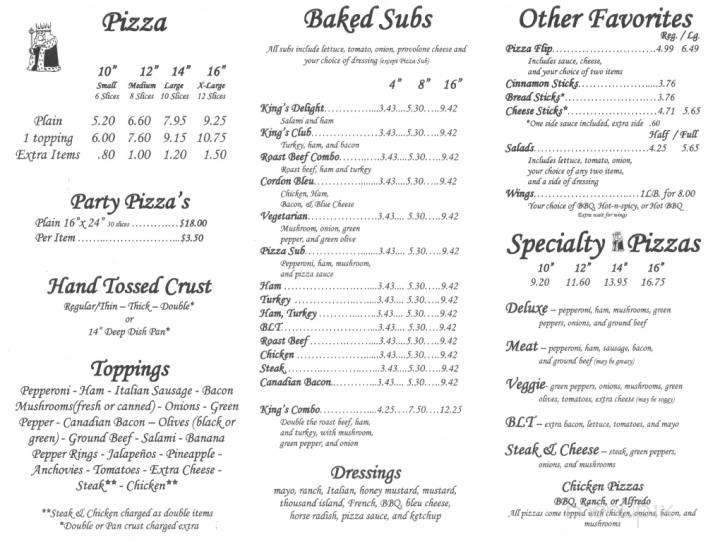 Pizza King - Mount Pleasant, MI menu_pic
