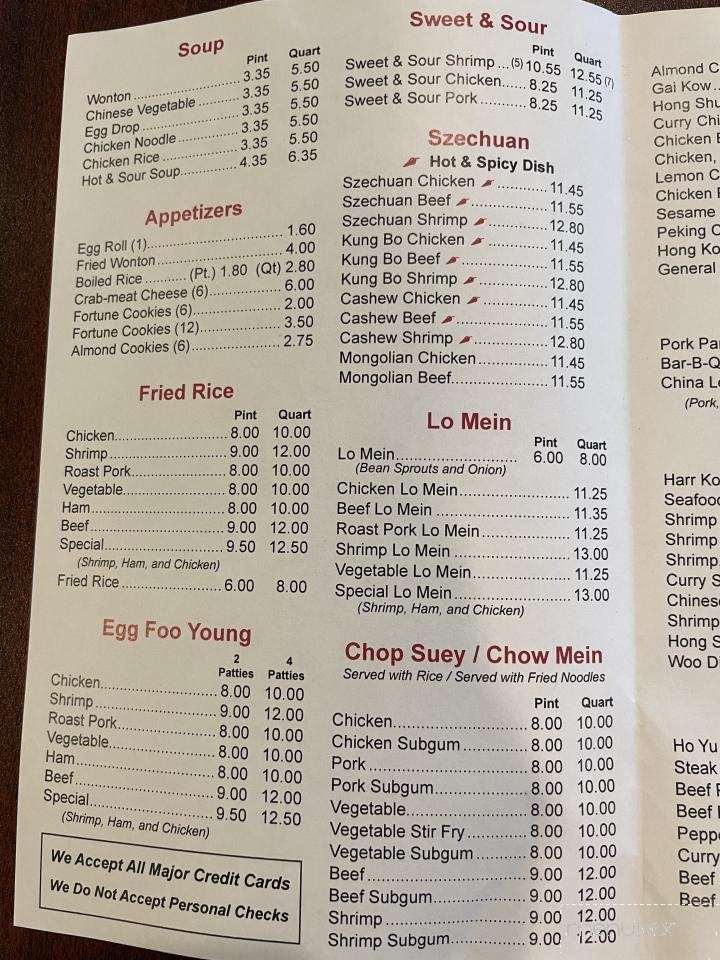 China Lee - Sandusky, MI menu_pic