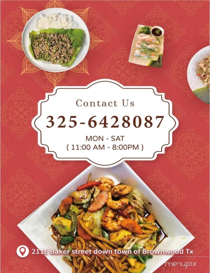 Kinzaap Thai Restuarant - Brownwood, TX menu_pic