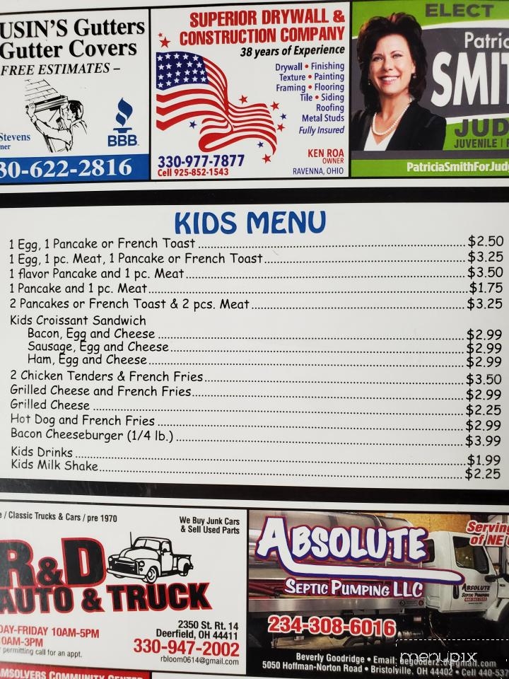 Megan's Family Restaurant - Ravenna, OH menu_pic