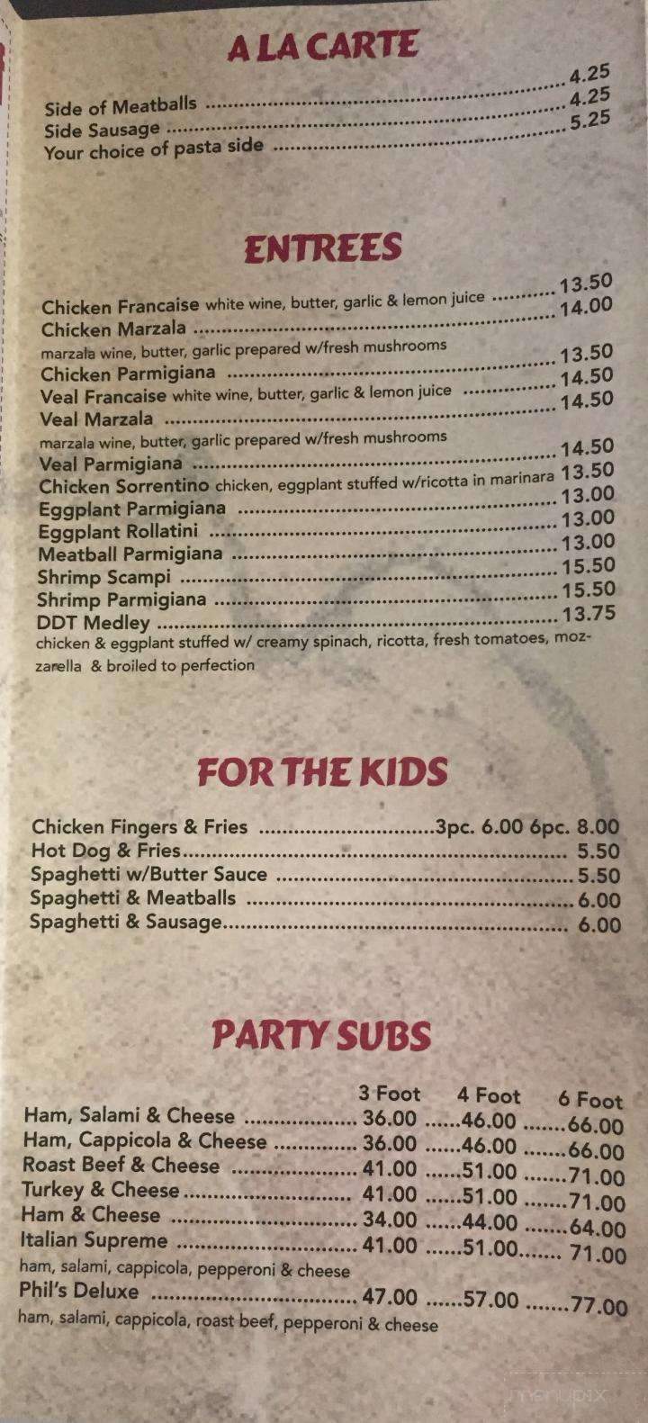 Phil's Pizzeria & Italian Rest - Long Valley, NJ menu_pic