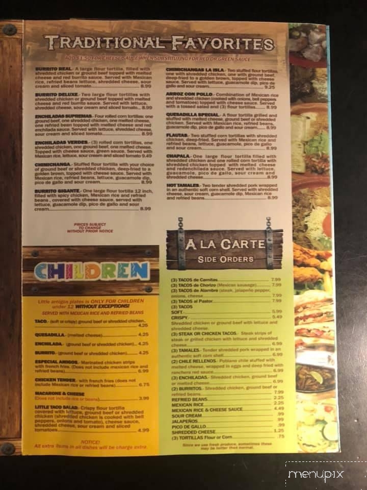 El Caballo Blanco Mexican - Connersville, IN menu_pic