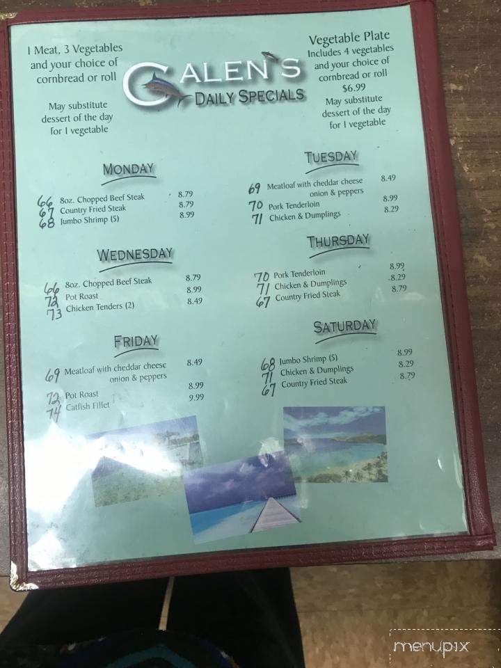 Galen's Restau - New Hope, AL menu_pic