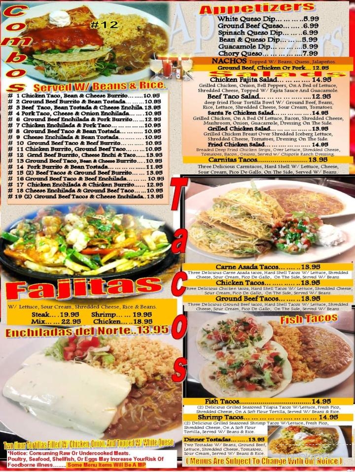 Fiesta Azteca Mexican Restaurant - Raytown, MO menu_pic