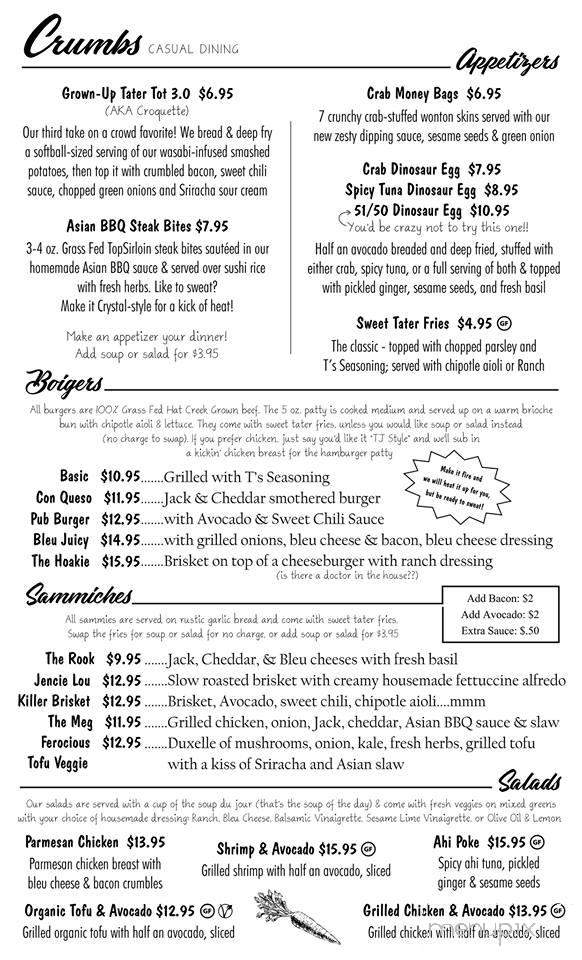 Crumbs Restaurant - McArthur, CA menu_pic