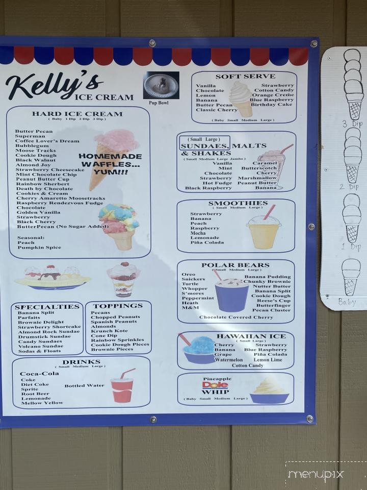 Kelly's Ice Cream - Wabash, IN menu_pic