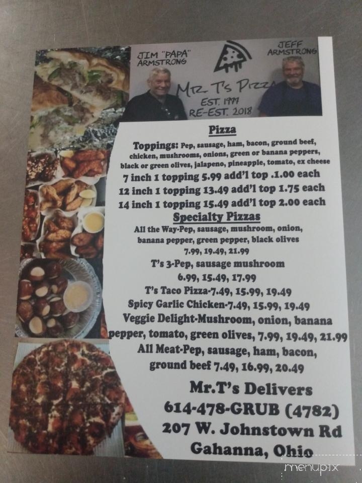 Mr T's Pizza - Gahanna, OH menu_pic