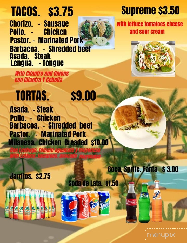 Oasis Food Truck - Indianapolis, IN menu_pic