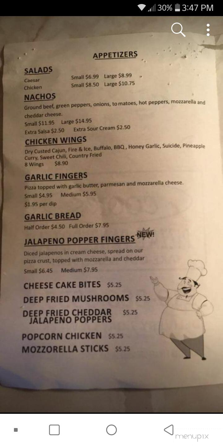Cook's Pizza & Panzerotti - Straffordville, ON menu_pic