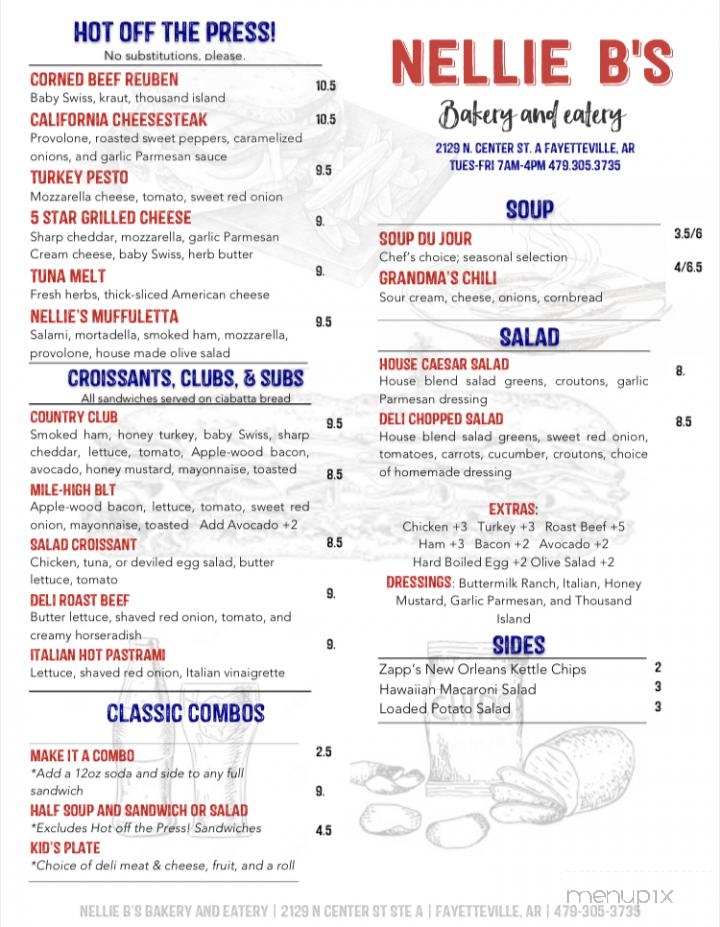 Nellie B's Bakery - Fayetteville, AR menu_pic