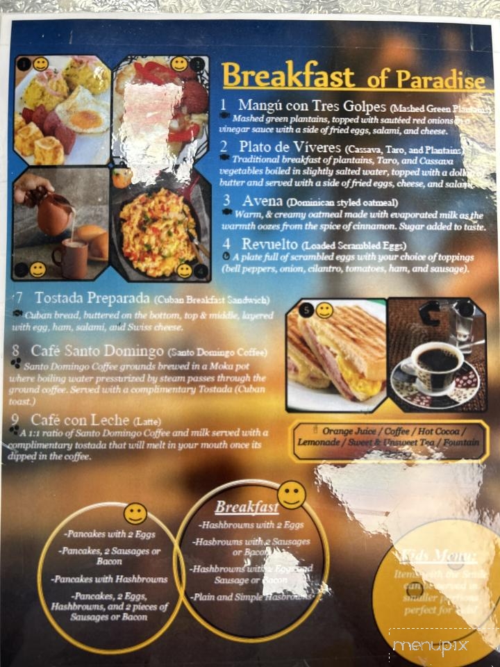 Caribbean Cuisine Paradise - Asheboro, NC menu_pic