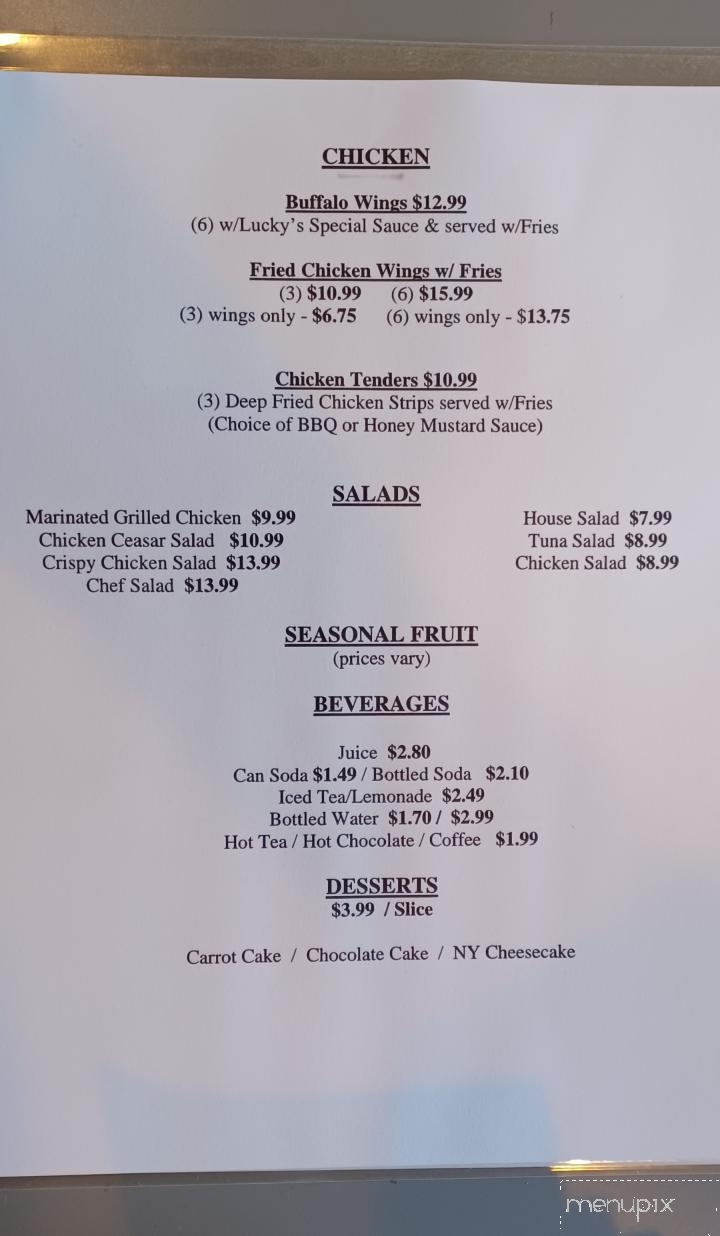 Lucky's Grille - Capitol Heights, MD menu_pic