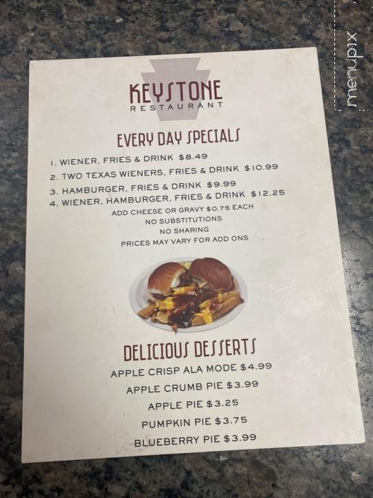 Keystone Restaurant - Scranton, PA menu_pic
