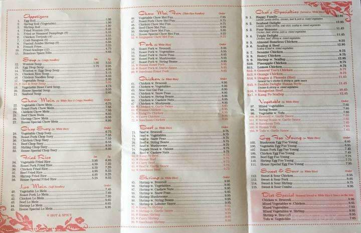 China King - Chesaning, MI menu_pic