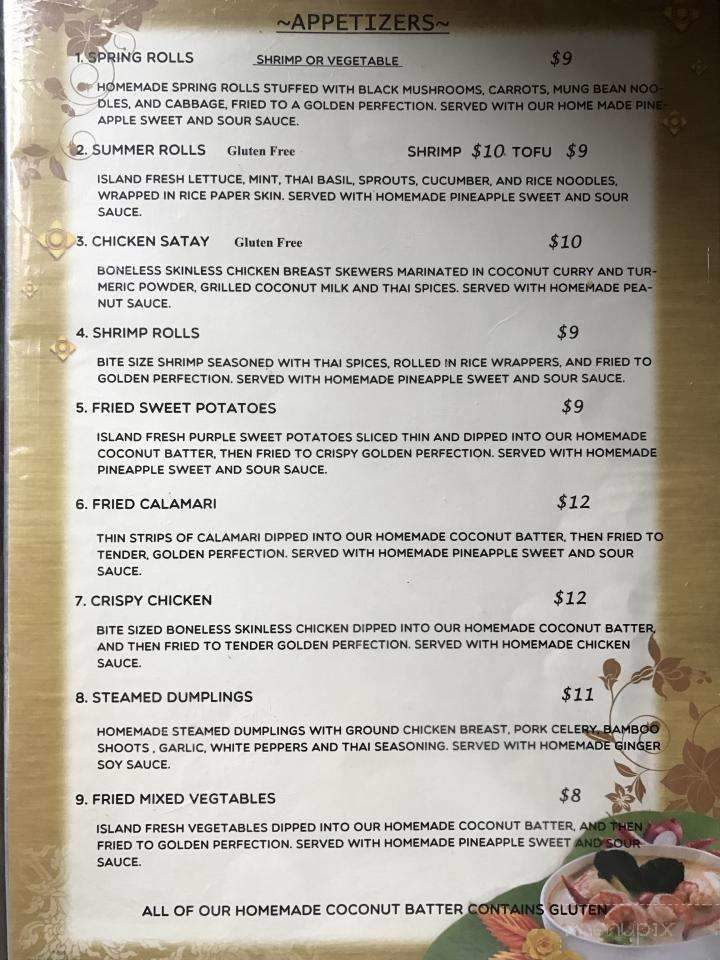 New Chiang Mai Thai Cuisine - Hilo, HI menu_pic