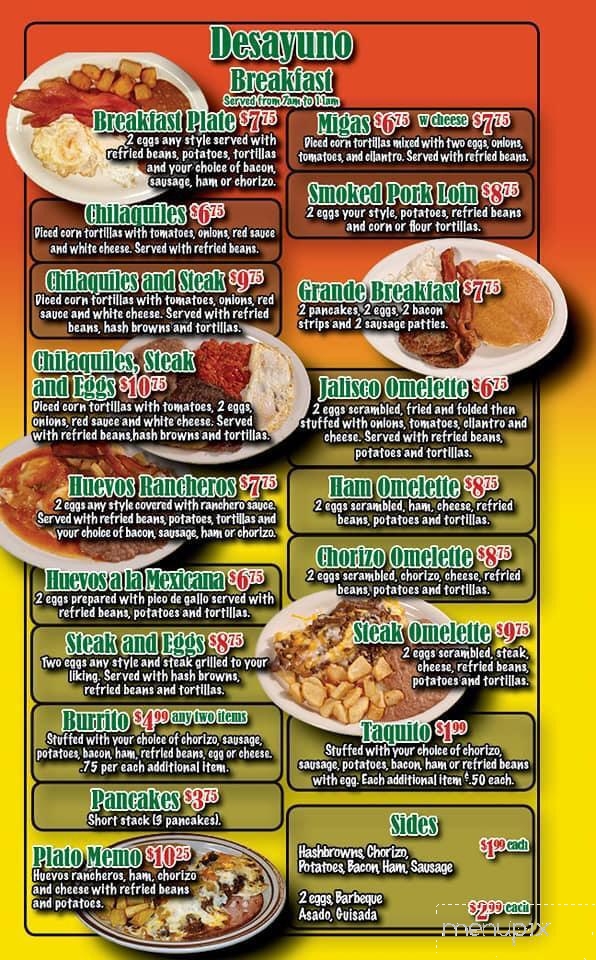 Taqueria Jalisco - Seminole, TX menu_pic