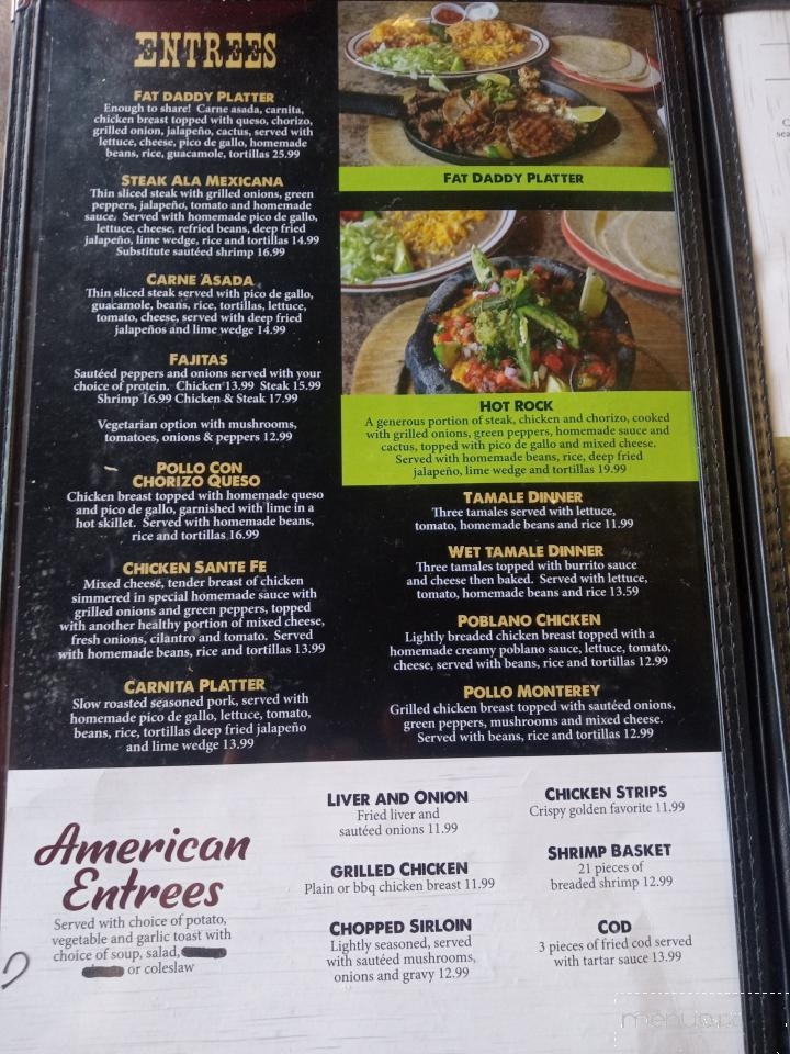 La Hacienda Restaurant - Kingston, MI menu_pic