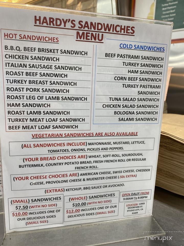 Hardys Best BBQ - Los Angeles, CA menu_pic