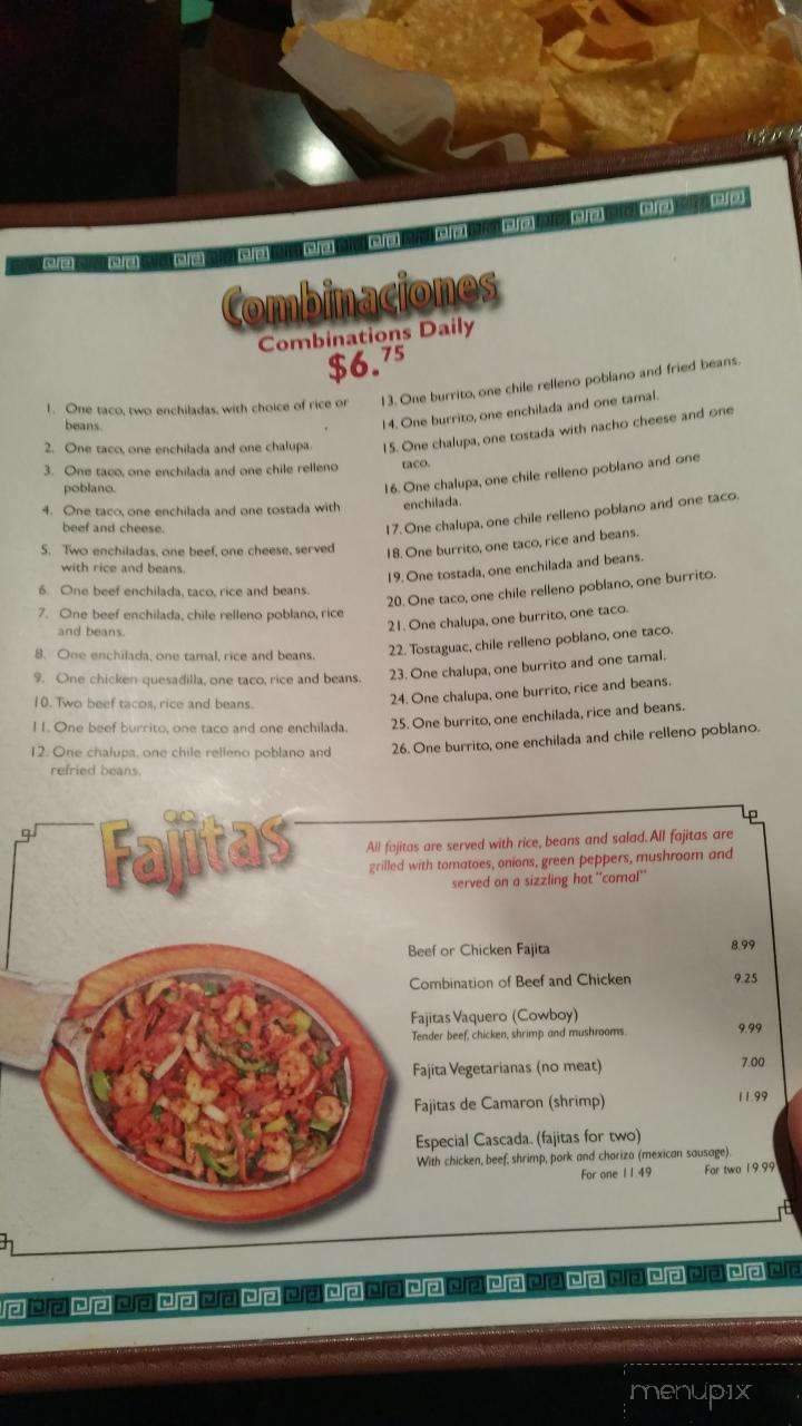 La Cascada - Lake City, AR menu_pic