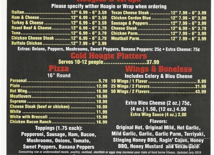 Dante's Deli & Beverage - Childs, PA menu_pic