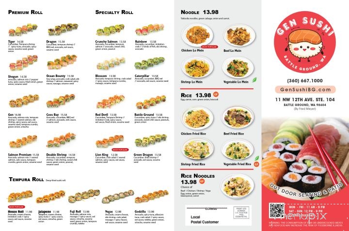 Gei Sushi - Battle Ground, WA menu_pic