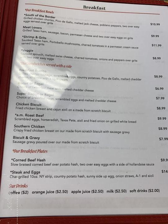 New Day Cafe - Leland, NC menu_pic