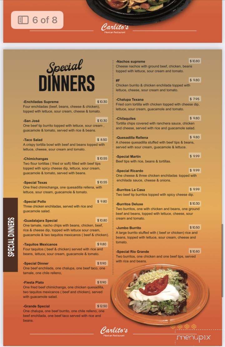 Carlito's - Lewisburg, WV menu_pic