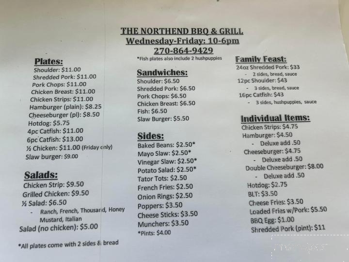 The Northend BBQ & Grill - Burkesville, KY