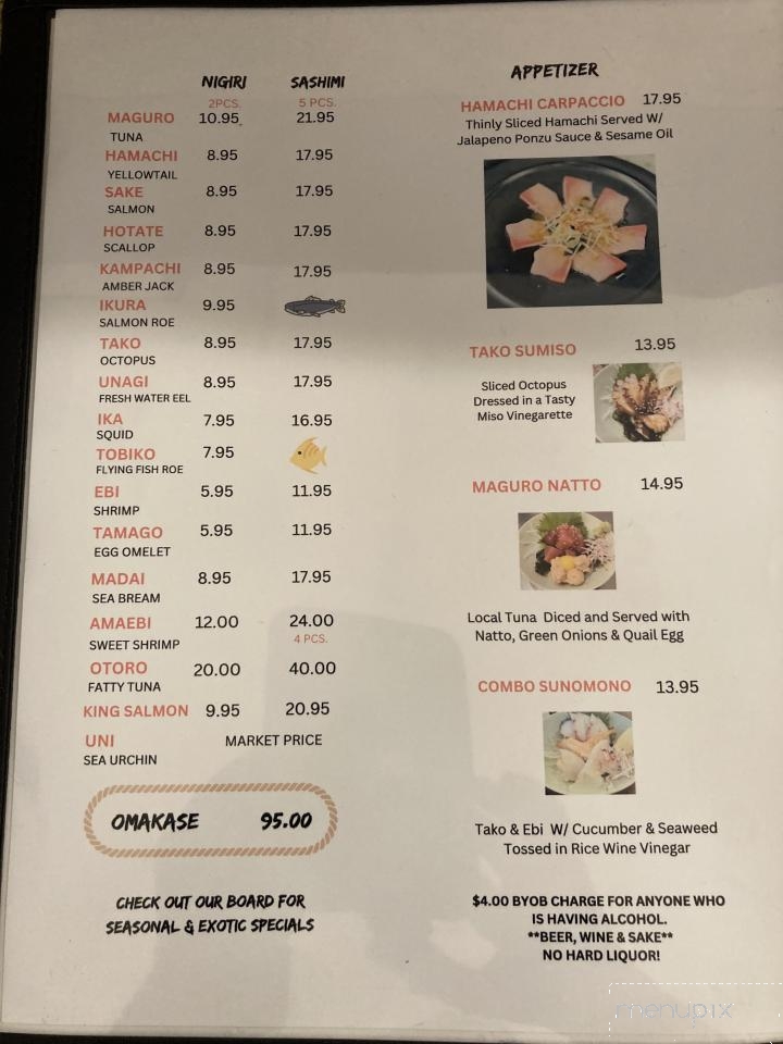 Tanuki Sushi - Kaneohe, HI menu_pic