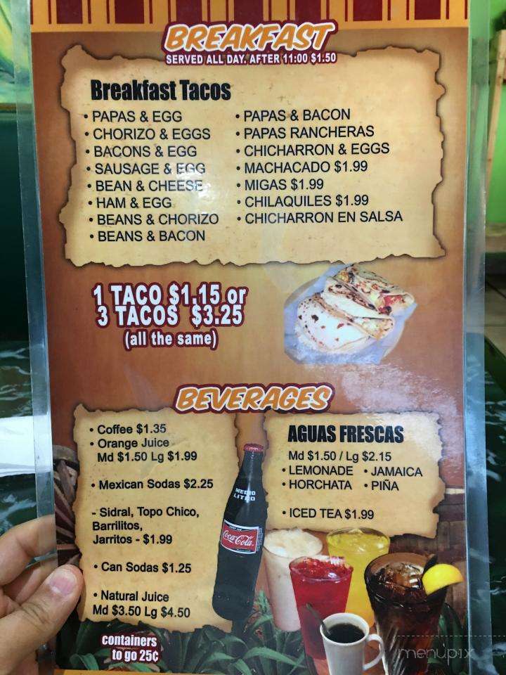 El Jalisco Lindo Grill - San Antonio, TX menu_pic