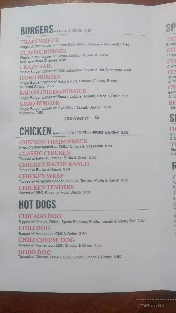 Happy Hobos Little Red Caboose - Putnam, IL menu_pic