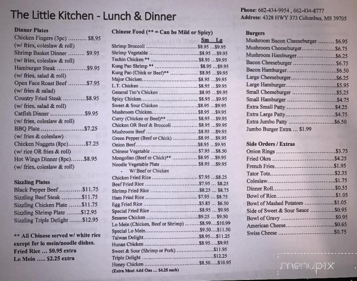 Little Kitchen - Columbus, MS menu_pic