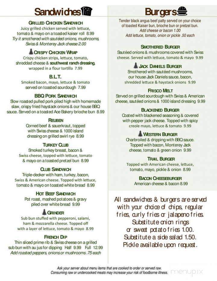 Northern Trails Bar & Grill - Newaygo, MI menu_pic