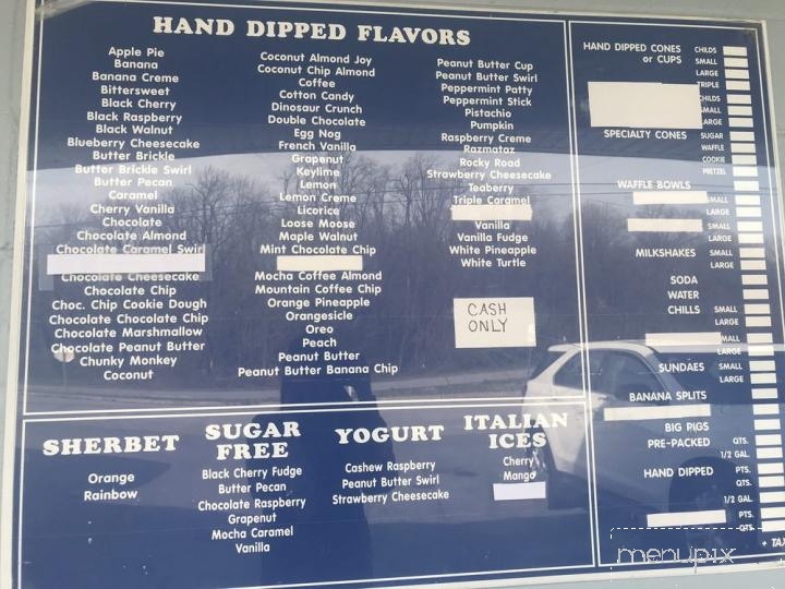 Antietam Dairy - Waynesboro, PA menu_pic
