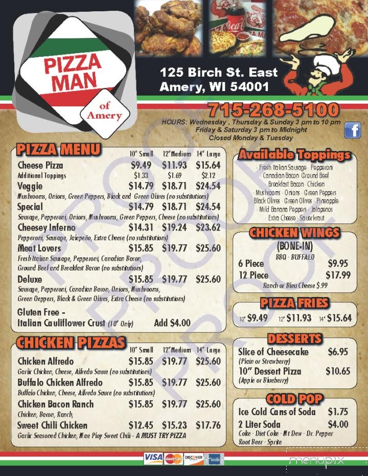 Pizza Man - Amery, WI