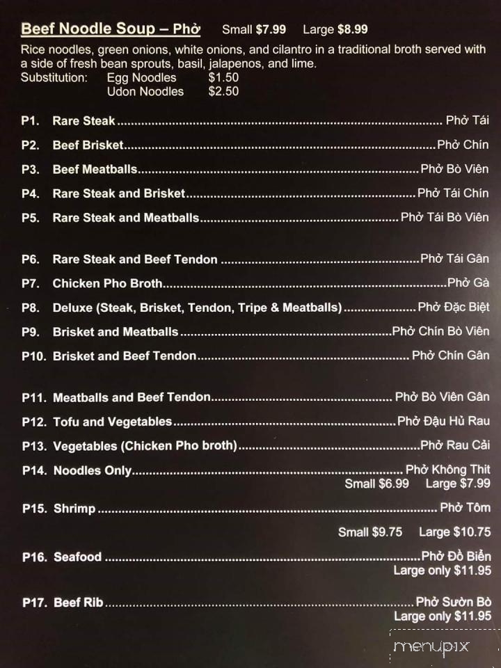 Pho'Nomenal - Oklahoma City, OK menu_pic
