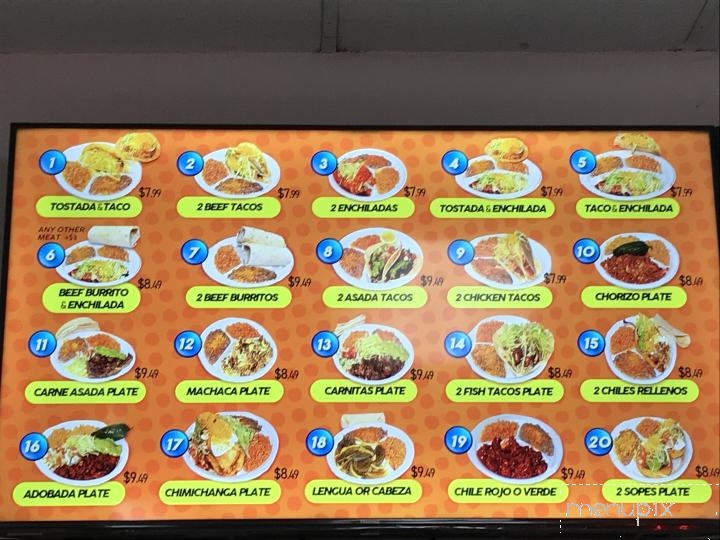 Mi Pueblito Mexican Food - Glendale, AZ menu_pic
