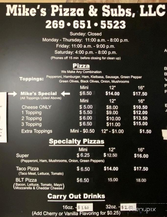 Mike's Pizza & Sub Carry Out - Sturgis, MI menu_pic