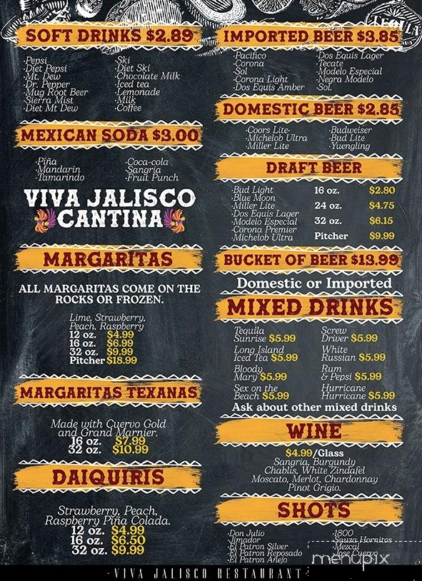 Viva Jalisco - Wellston, OH menu_pic