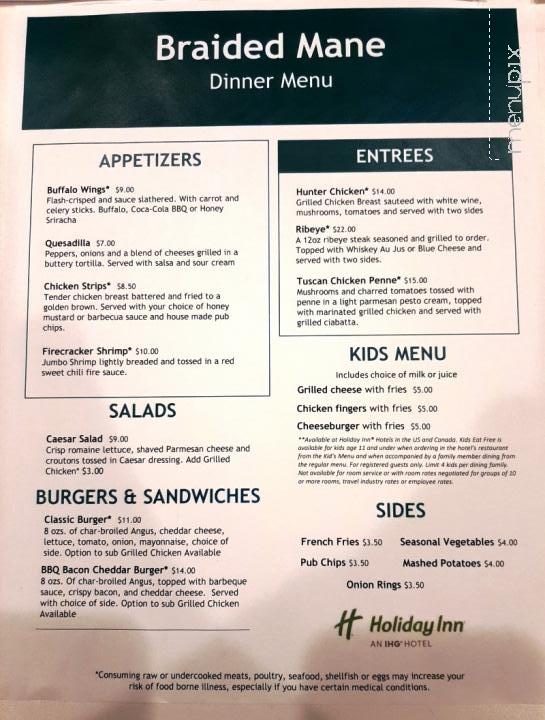 Braided Mane Restaurant-Lounge - Redding, CA menu_pic