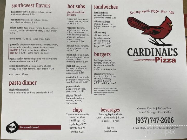 Cardinal's Pizza - North Lewisburg, OH